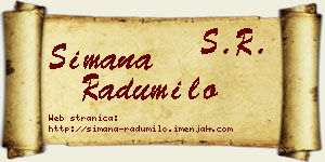 Simana Radumilo vizit kartica